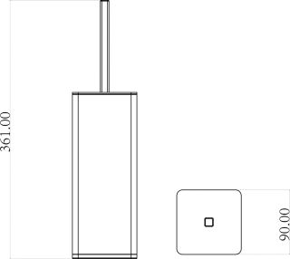 Щётка для туалета Boheme чёрный/золото 10949-B-G